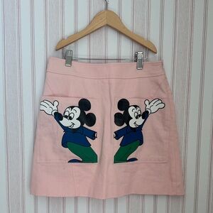 Opening Ceremony Pink A-Line Skirt with Mickey Graphics